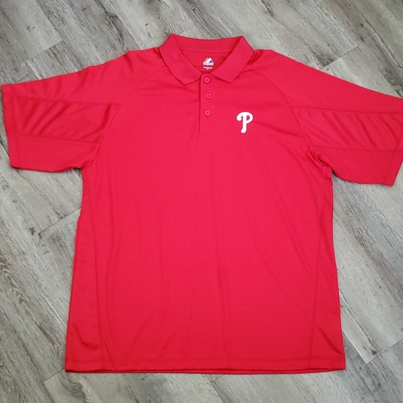 Majestic Other - Majestic Phillies Dri Fit Collar Shirt